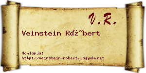 Veinstein Róbert névjegykártya